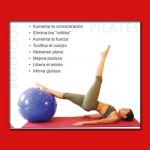 woman doing pilates with the help of yoga ball